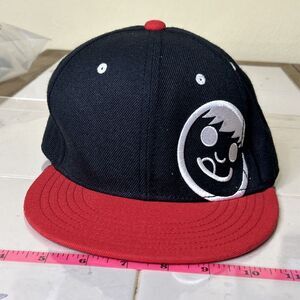 Neff Corpo Red & Black Hat-Cap/ Embroidered Face with Tongue Out Logo /Adjustabe